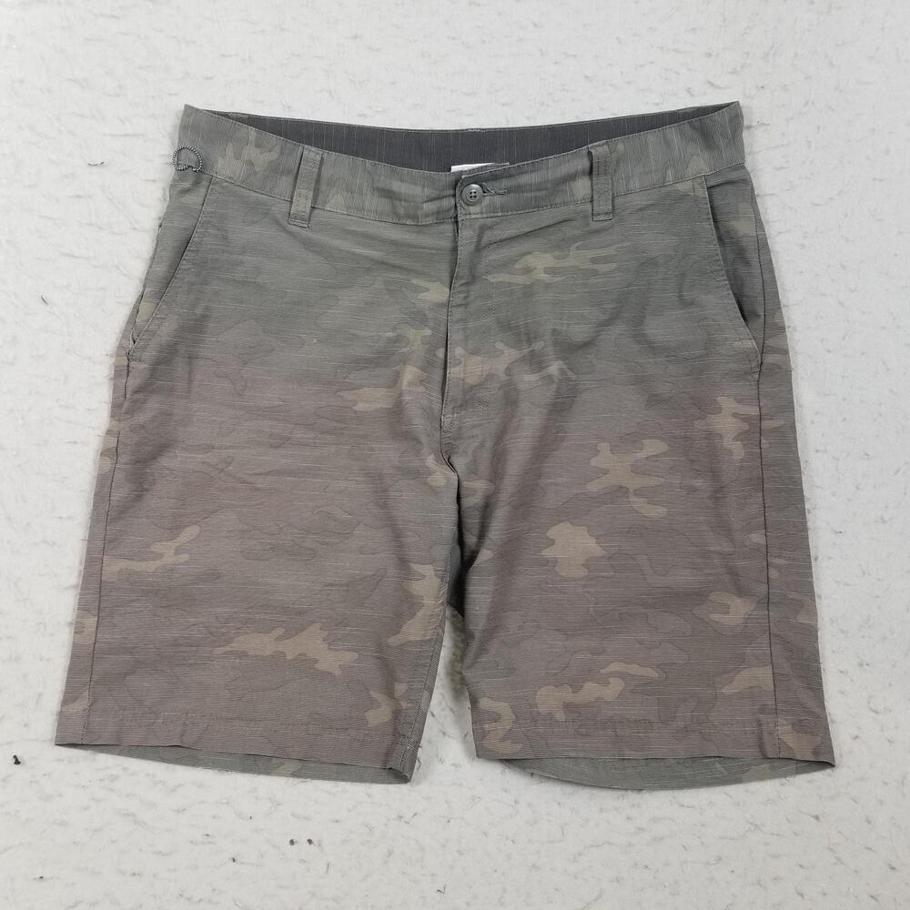 Ron‎ Jon Surf Shop Shorts Mens 34 Gray Camo Cargo Surf Beach Outdoor Casual